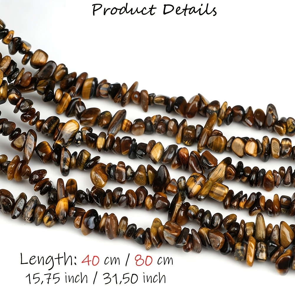 Vintage Brown-Toned Synthetic Tiger's Eye Beaded Strand, Handmade